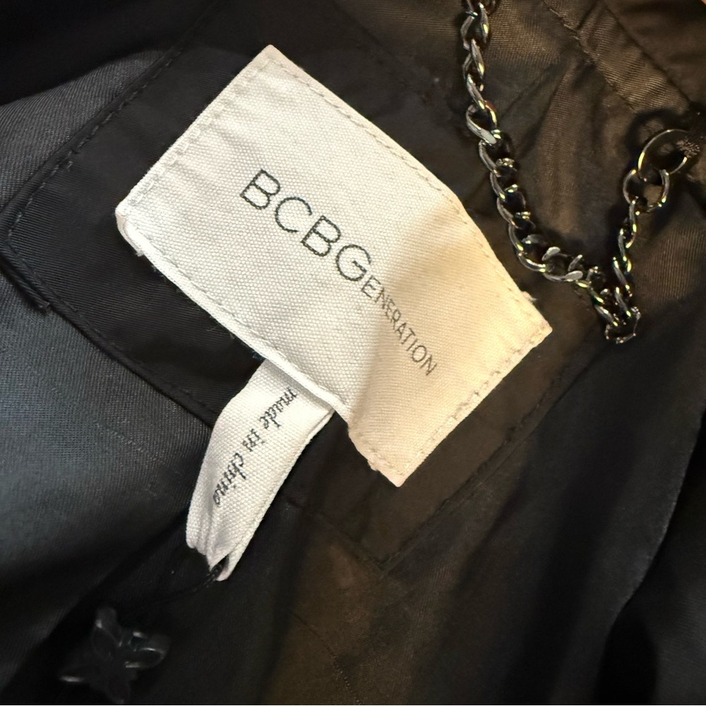 BCBGeneration Black Varsity Jacket with Floral Embroidery, Large, UGC - Picture 10 of 12